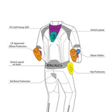 BELA X RACE 1 PC Leather Motorcycle Suits Black White Red