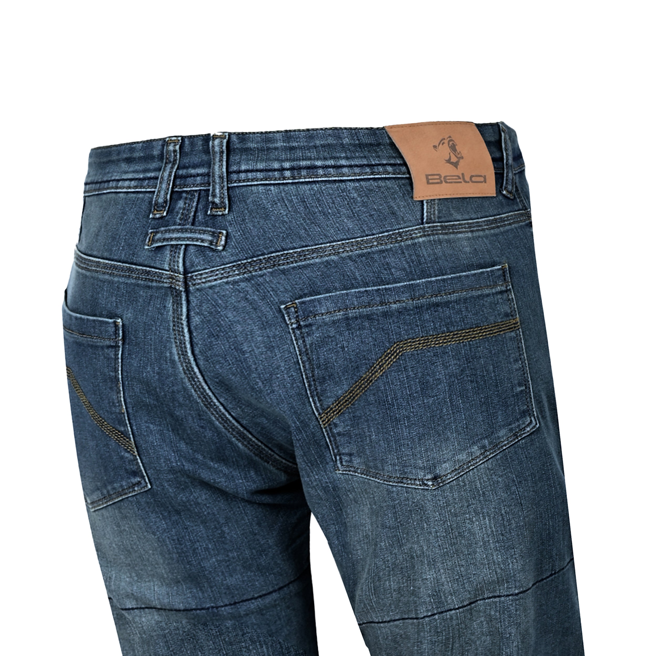 BELA DRIFTER Moto Jeans Calcas Tint Azul Cinza 34L