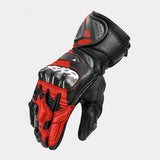 SHIMA RS-3 MEN'S MOTORCYCLE GUANTES NEGRO ROJO FLUOR