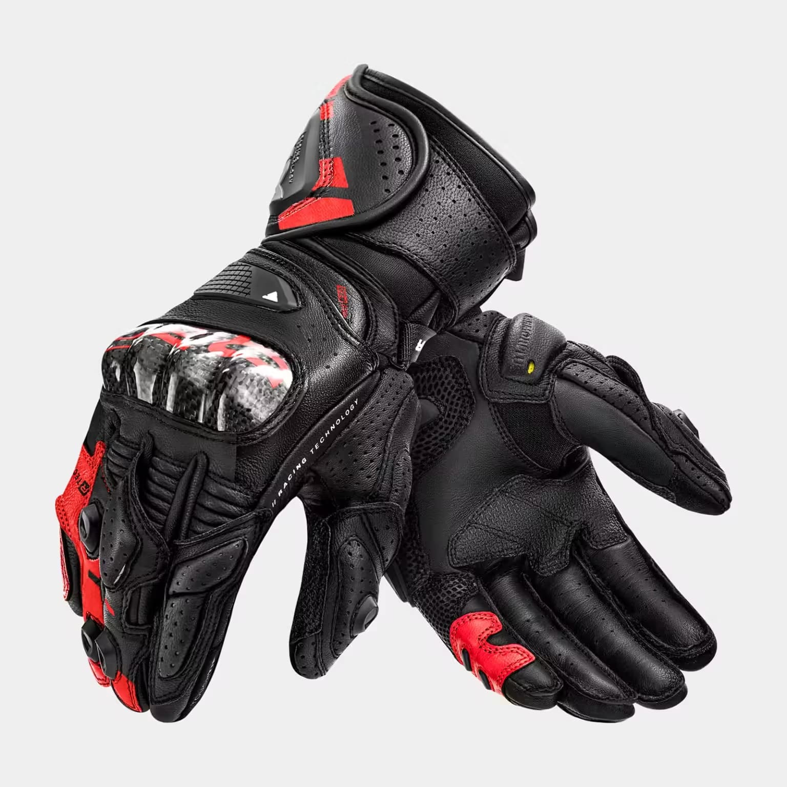 SHIMA RS-3 MEN'S MOTORCYCLE GUANTES NEGRO ROJO – 4 – Maximomoto PT