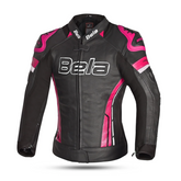 BELA Rocket senhora Piel Moto Casacos Preto Rosa – Maximomoto PT