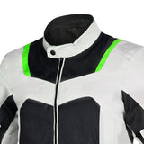 R-TECH SPIRAL MESH Moto Casacos Cinza Frio Preto Verde Fluorescente - Imagem frontal superior da Casacos