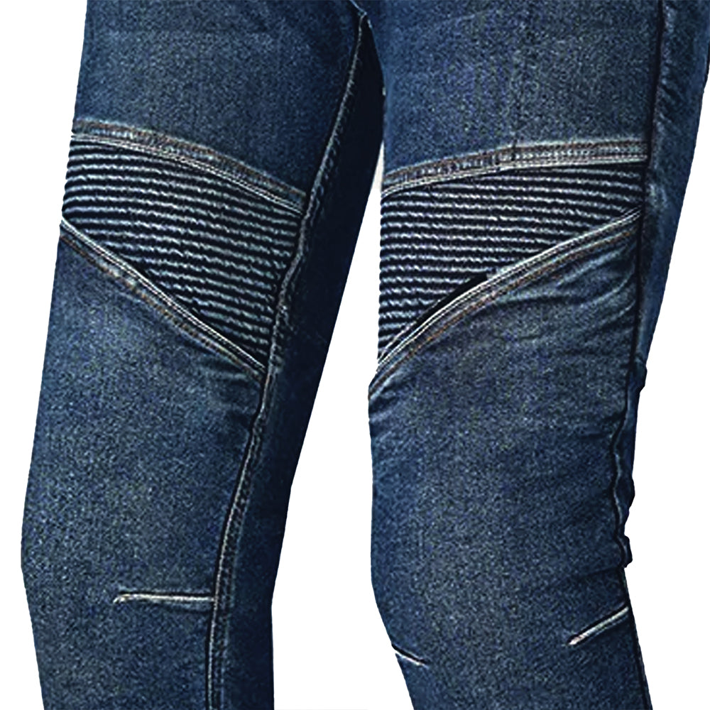 BELA ROSEKIN Denim Jeans Moto Senhora Calcas Azul