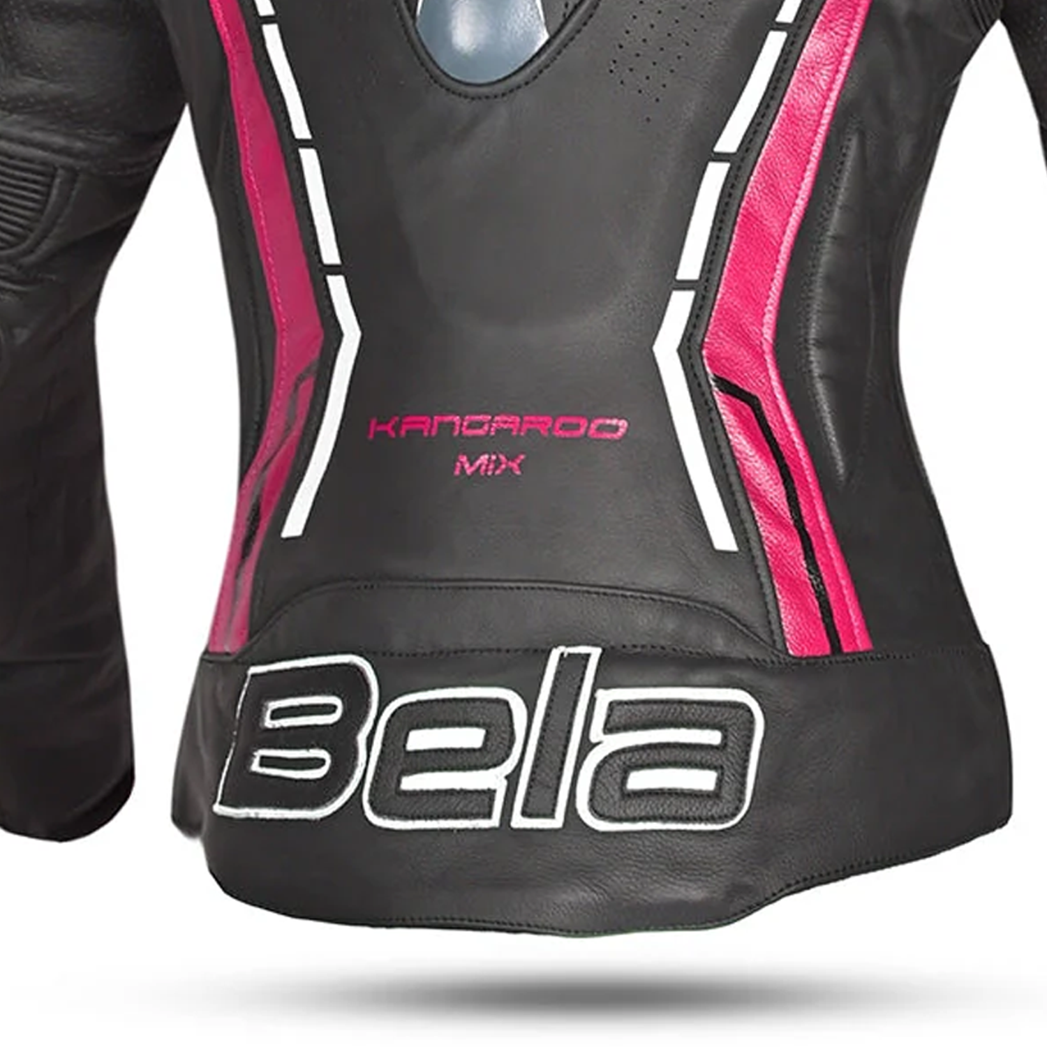 BELA Rocket Women's Leather Motorcycle Jackets Black Pink – 4 – Maximomoto PT