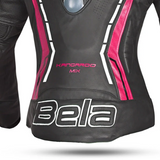 BELA Rocket Women's Leather Motorcycle Jackets Black Pink