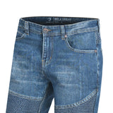 BELA URBAN Denim Jeans Moto Senhora Calcas Azul Con Spray
