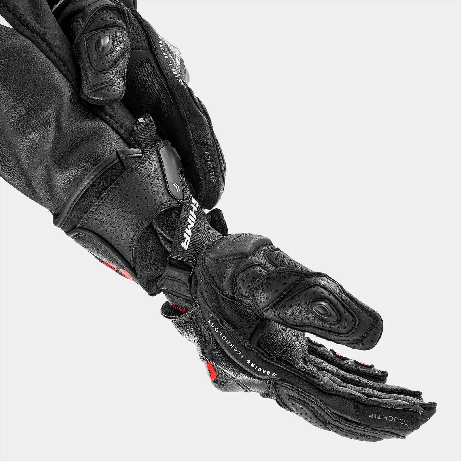 SHIMA RS-3 MEN'S MOTORCYCLE GUANTES NEGRO ROJO – 7 – Maximomoto PT