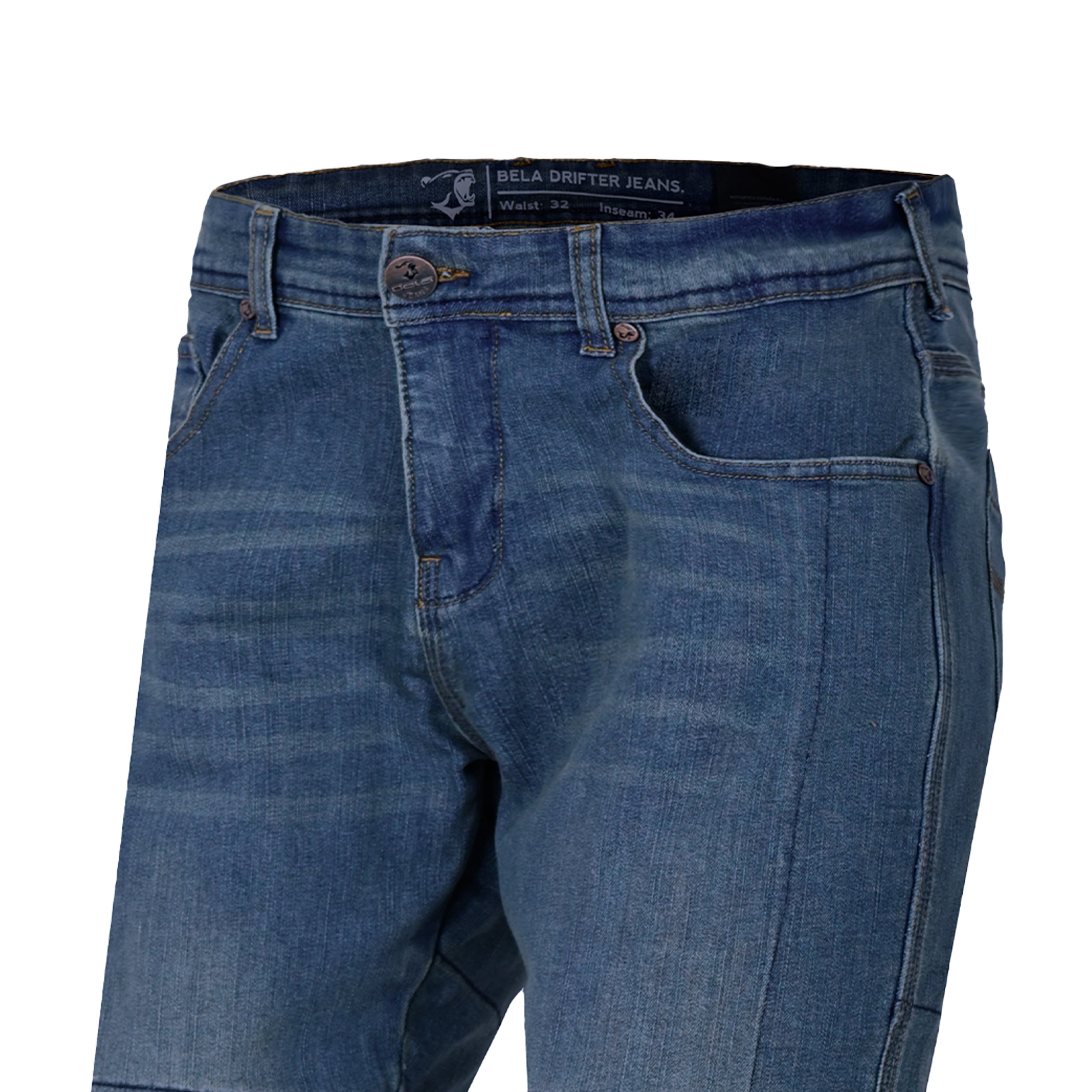 BELA DRIFTER Jeans Moto Calcas Azul 32L