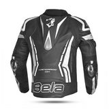 BELA Rocket Men's Motorcycle Leather Jackets Black White