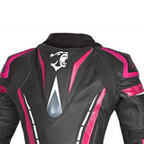 BELA Rocket Women's Leather Motorcycle Jackets Black Pink