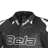 BELA Rocket Men's Motorcycle Leather Jackets Black White