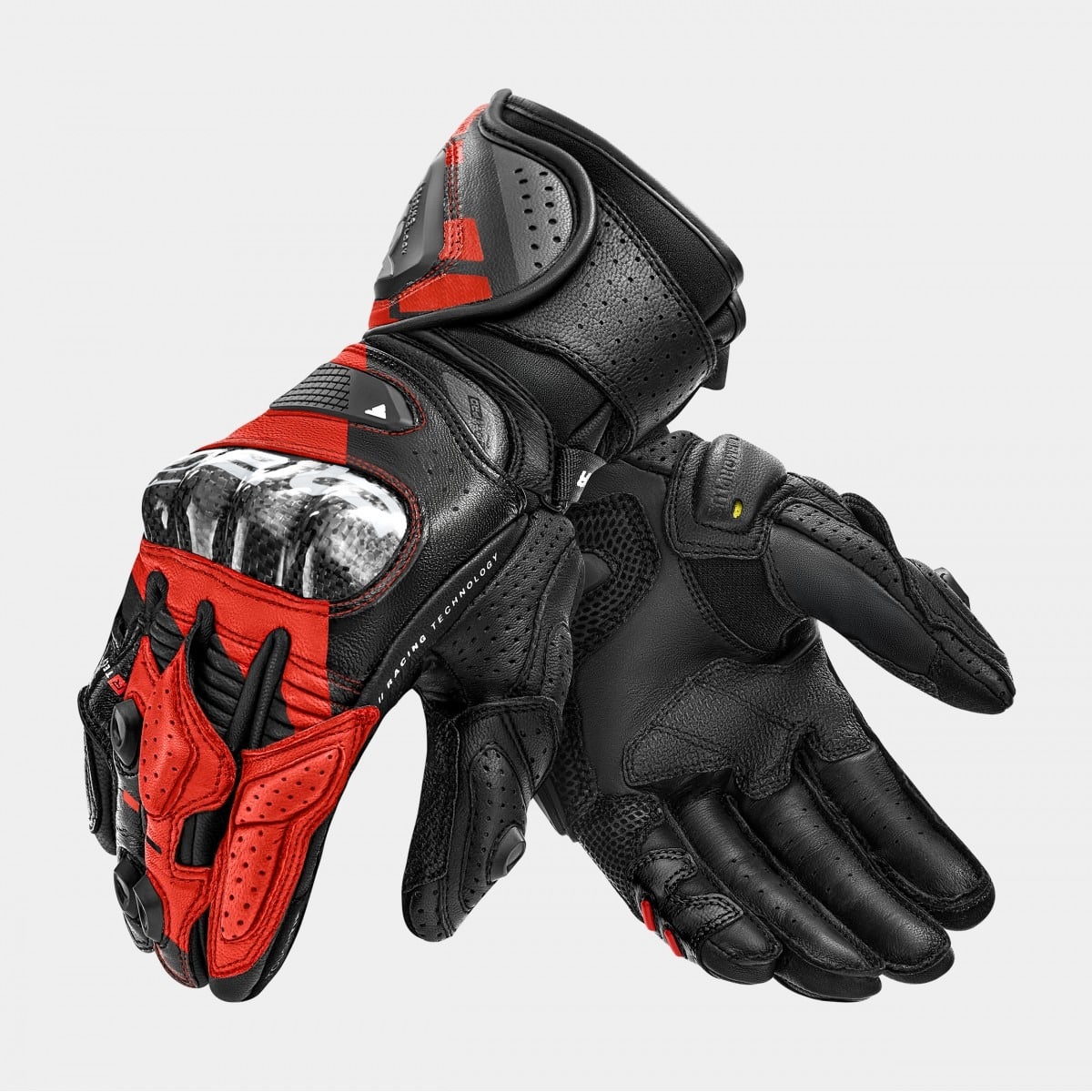 SHIMA RS-3 MEN'S MOTORCYCLE GUANTES NEGRO ROJO FLUOR – 4 – Maximomoto PT