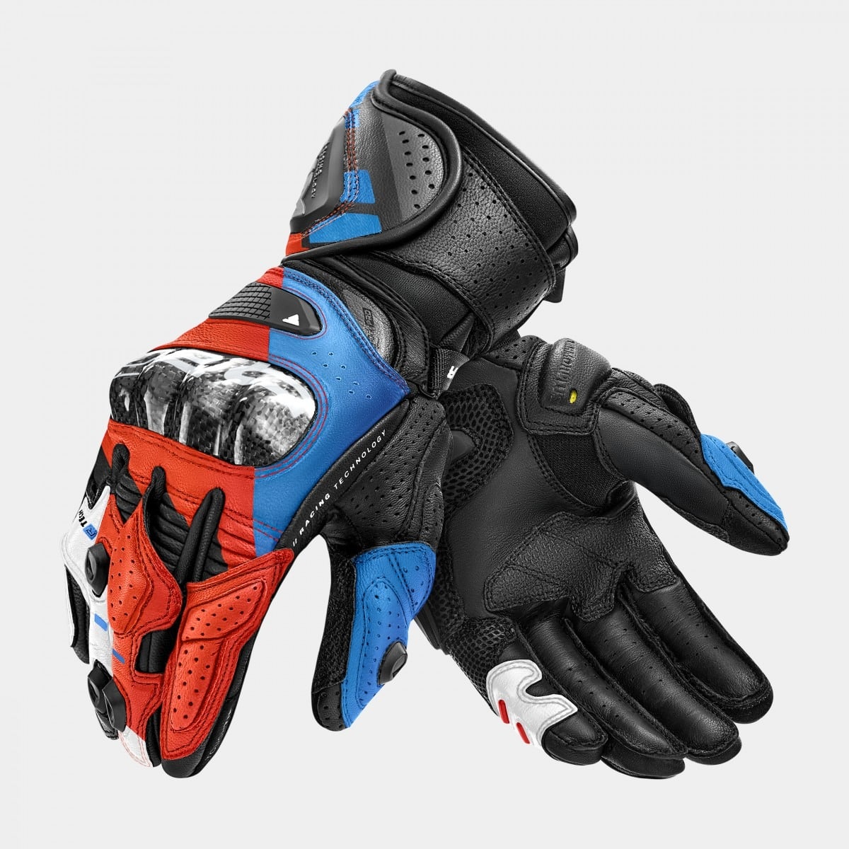 SHIMA RS-3 MEN'S MOTORCYCLE GUANTES NEGRO RED BLUE – 4 – Maximomoto PT