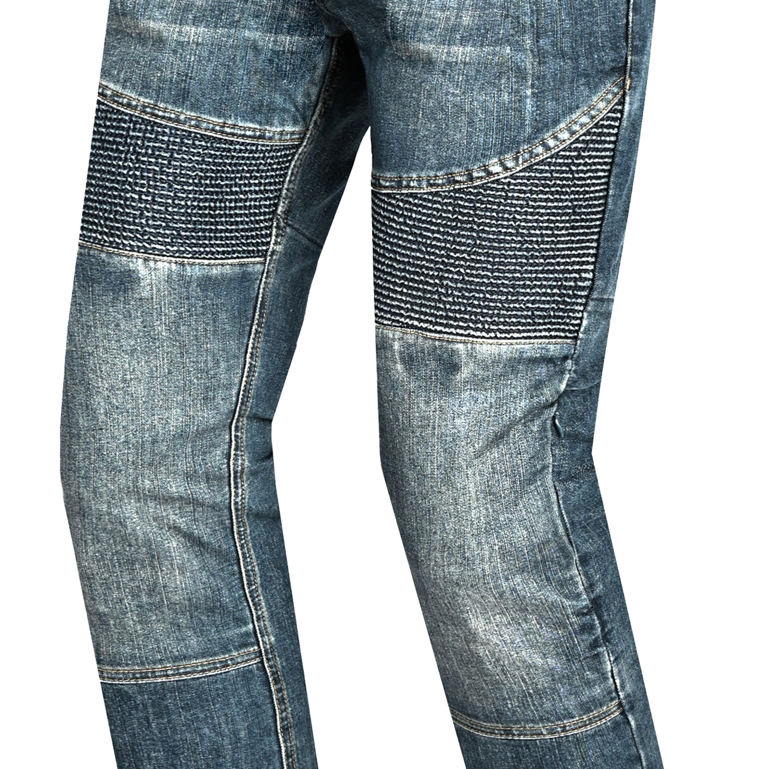 BELA URBAN Denim Jeans Moto Senhora Calcas Azul Khaki Tint