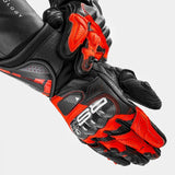 SHIMA RS-3 MEN'S MOTORCYCLE GUANTES NEGRO ROJO FLUOR