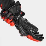SHIMA RS-3 MEN'S MOTORCYCLE GUANTES NEGRO ROJO FLUOR