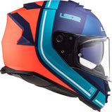 LS2 FF800 STORM SLANT MATT BLUE FL.ORANGE