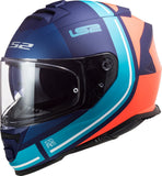 LS2 FF800 STORM SLANT MATT BLUE FL.ORANGE