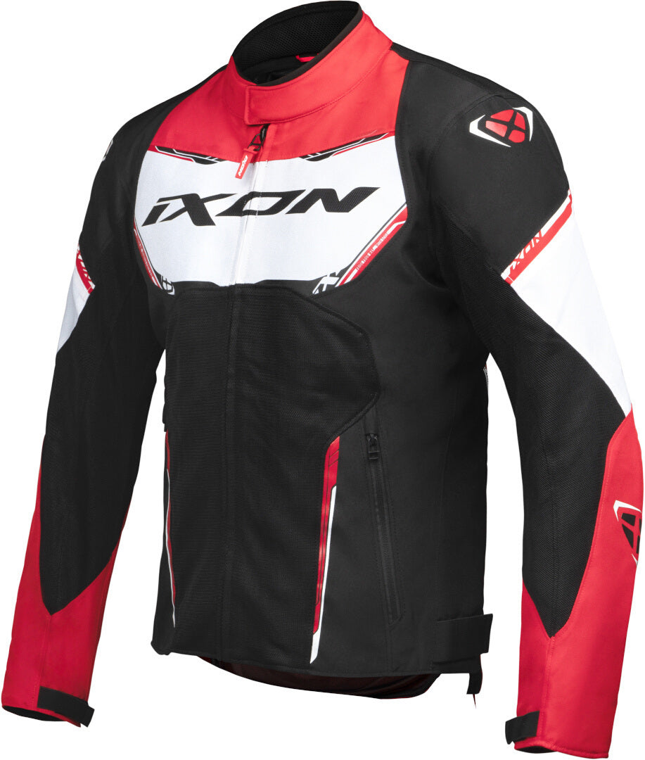 IXON STRIKER AIR WP Moto Textil Hombre Chaqueta Negro Blanco Rojo – 1 – Maximomoto PT
