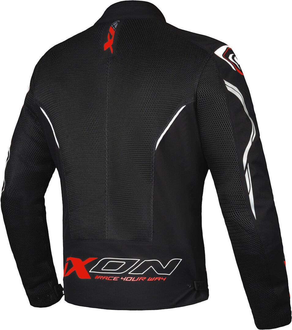 IXON FLICKER Moto Textil Hombre Chaqueta Negro Blanco Rojo – 2 – Maximomoto PT
