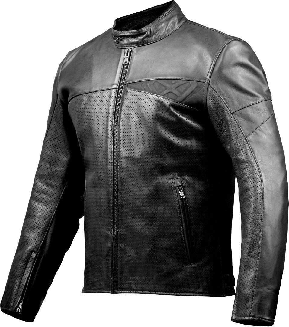 IXON CRANKY AIR Hombre Moto Piel Chaqueta Black – 1 – Maximomoto PT