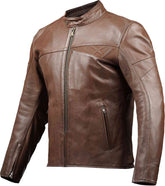 IXON CRANKY AIR Hombre Moto Piel Chaqueta Marrón – Maximomoto PT