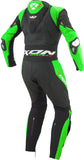 IXON VORTEX 3 HOMBRE 1 PIEZA MOTO CARRERAS TRAJE DE CUERO NEGRO VERDE