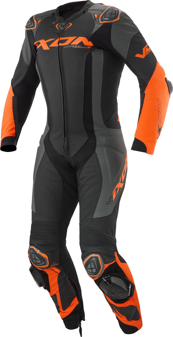 IXON VORTEX 3 Moto 1 PC Homem Couro Fatos Preto Laranja – 1 – Maximomoto PT