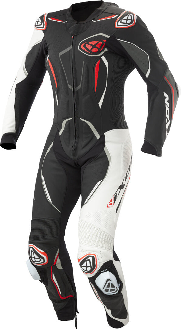 IXON DEMONIO 1 PC Moto Homem Couro Fatos Preto Branco Vermelho – 1 – Maximomoto PT