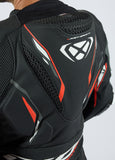 IXON DEMONIO 1 PIEZA HOMBRE MOTO TRAJE DE CUERO NEGRO BLANCO ROJO
