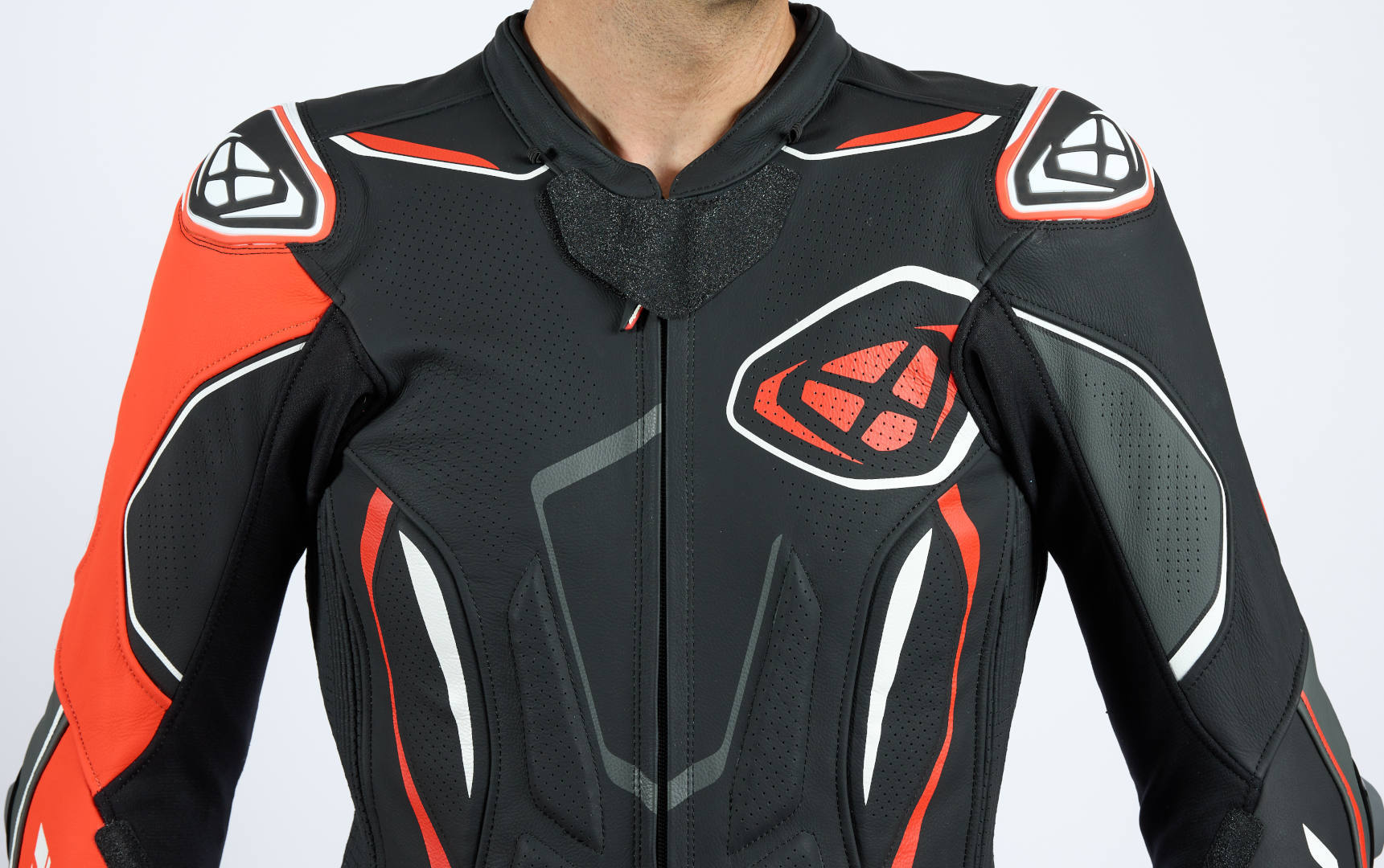 IXON DEMONIO 1 PC Moto Homem Couro Fatos Preto Vermelho Branco – 7 – Maximomoto PT