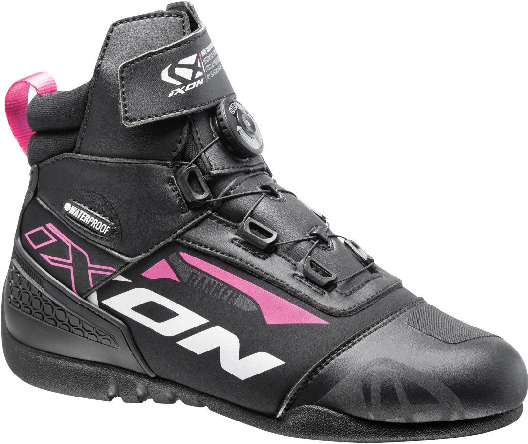 IXON- RANKER WP LADYBLACK/WHITE/FUSHIA BOOTS – 5 – Maximomoto PT