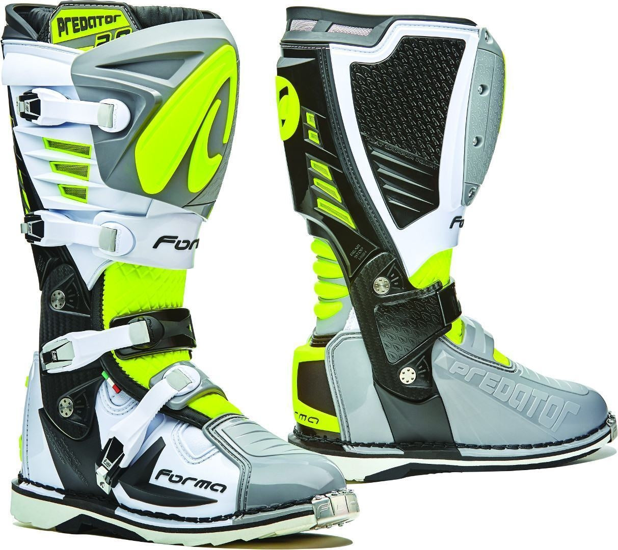 FORMA- PREDATOR 2.0 GRAY/WHITE/YELLOW FLUO BOOTS – 1 – Maximomoto PT