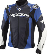 IXON VORTEX 3 Hombre Chaqueta De Cuero Motociclista De Carreras Negro/Azul/Blanco – Maximomoto PT