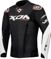 IXON VORTEX 3 Hombre Chaqueta De Cuero Motociclista De Carreras Negro Blanco – Maximomoto PT