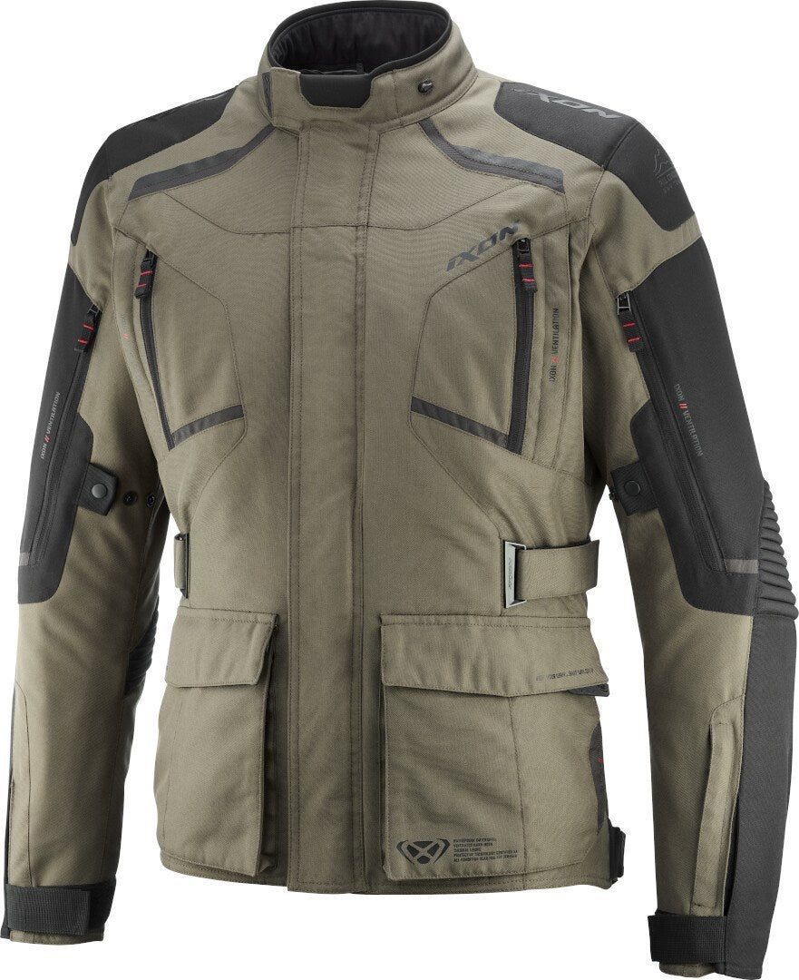 IXON MIDGARD Impermeable Moto De Aventura Chaqueta Textil Caqui/Preto – 1 – Maximomoto PT