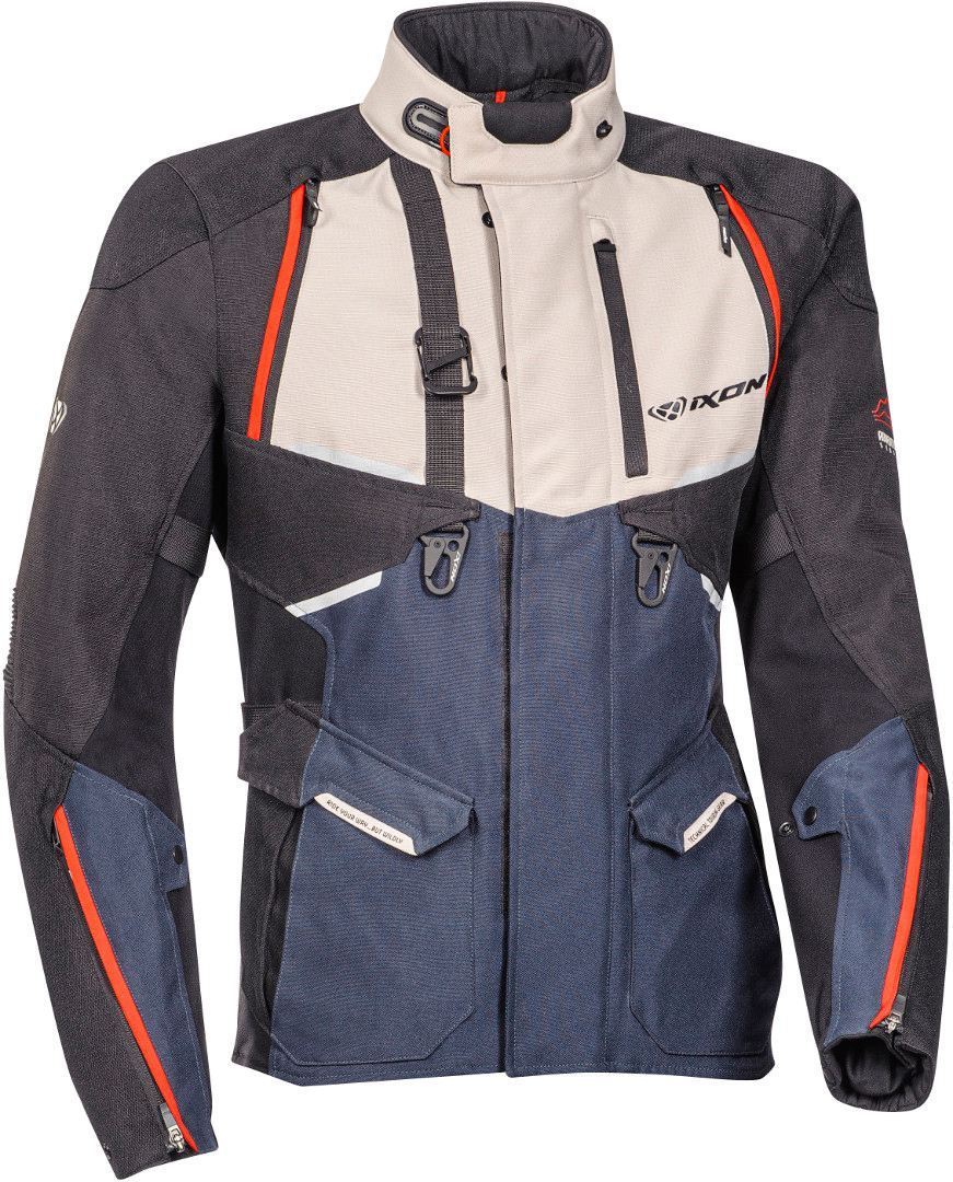 IXON EDDAS Motorcycle Textile Tourism Chaqueta Grege/Marine Blue/Black – 1 – Maximomoto PT