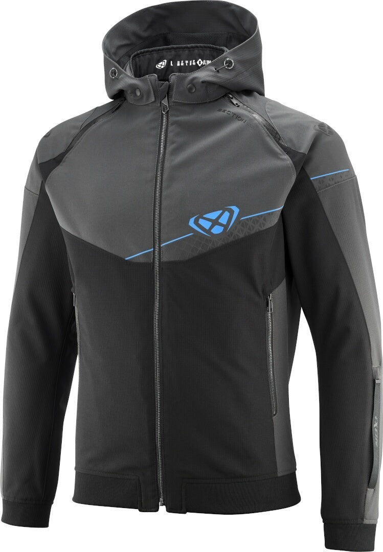 IXON SECTION Hombre Verano Moto Textil Chaqueta Negro/Antracita/Azul – 1 – Maximomoto PT