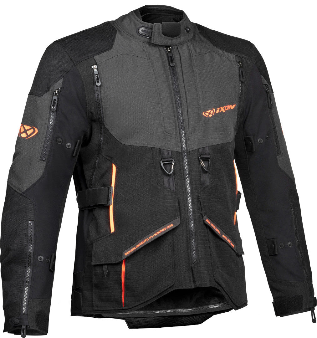 IXON RAGNAR Aventura Chaqueta Textil Moto Negro/Antracita/Naranja – 1 – Maximomoto PT