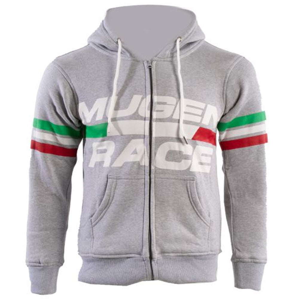 MUGENRACE H-MNR-2489 Moto Algodão Capuz Cinza Claro - maximoto.pt - front