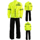 MUGENRACE RS-MNR-2452 TRAJE DE LLUVIA 2 PC Preto Fluorescente Amarelo