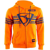 MUGENRACE H-MNR-2488 SHIELD Moto Capuz zíper Laranja