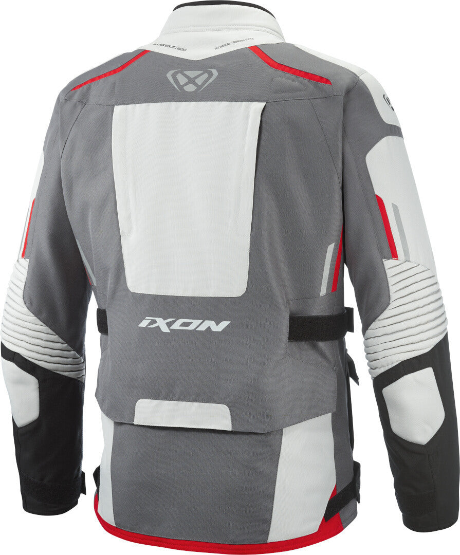 IXON MIDGARD Impermeable Moto De Aventura Chaqueta Textil Preto/Gris/Rojo – 2 – Maximomoto PT