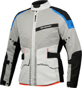 IXON M-NJORD Hombre Moto Textil Chaqueta Gris Claro Azul Rojo – Maximomoto PT