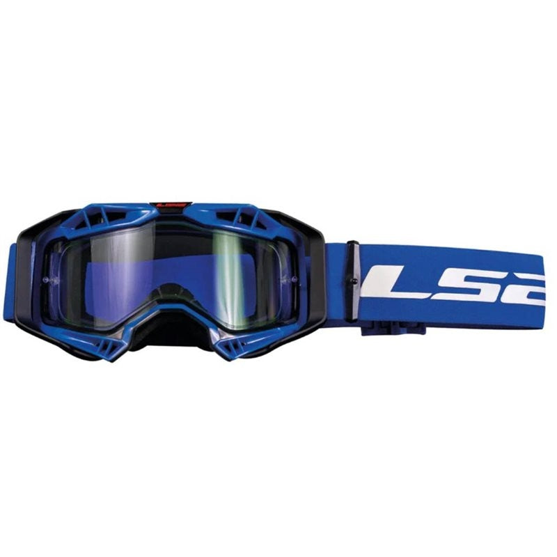 LS2- AURA GOGGLE BLACK BLUE WITH CLEAR VISOR – 1 – Maximomoto PT