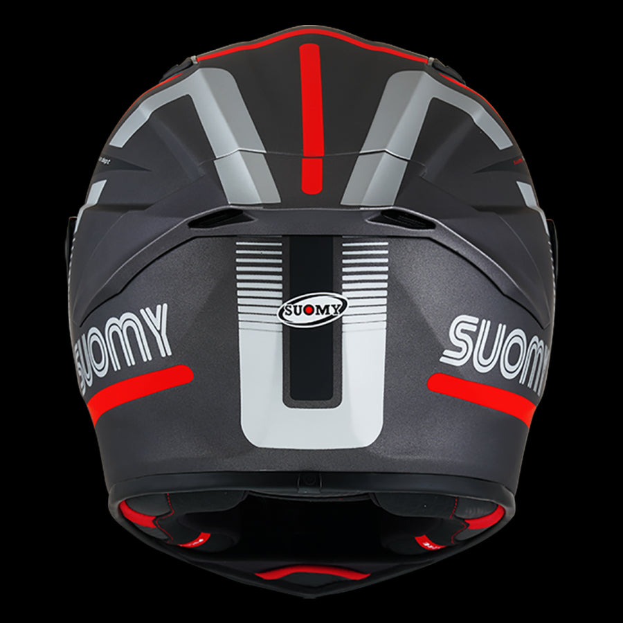 SUOMY-CASCOS TRACK-1 NINETY SEVEN MATT GUN METAL/RED E06 – 5 – Maximomoto PT