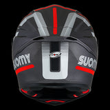 SUOMY-CASCOS TRACK-1 NINETY SEVEN MATT GUN METAL/RED E06