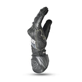 R-TECH GP Moto Couro Luvas Preto