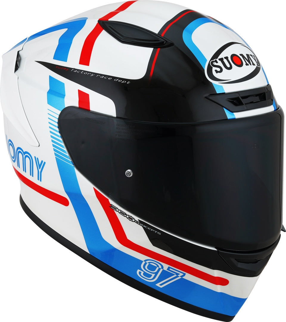 SUOMY-CASCOS TRACK-1 NINETY SEVEN WHITE/RED E06 – 2 – Maximomoto PT
