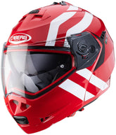 CABERG DUKE 2 SUPERLEGEND MOTO MODULAR CAPACETE VERMELHO BRANCO